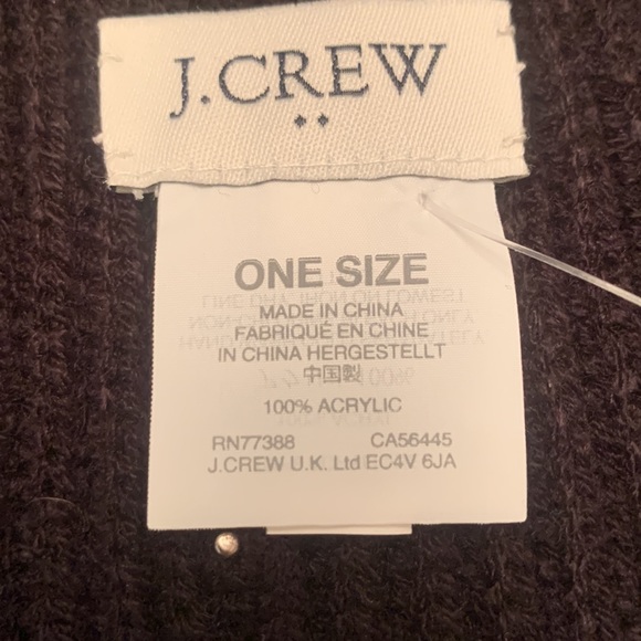 NWT J. CREW Knit Scarf Madewell Black with Faux Pearl Accents 78x11 - Picture 3 of 7